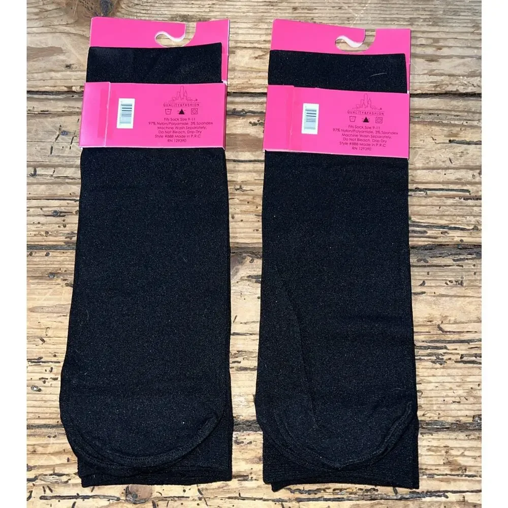 La Moda Legwear Women’s Size 9-11 Black Trouser Socks Set Of 2 NWT